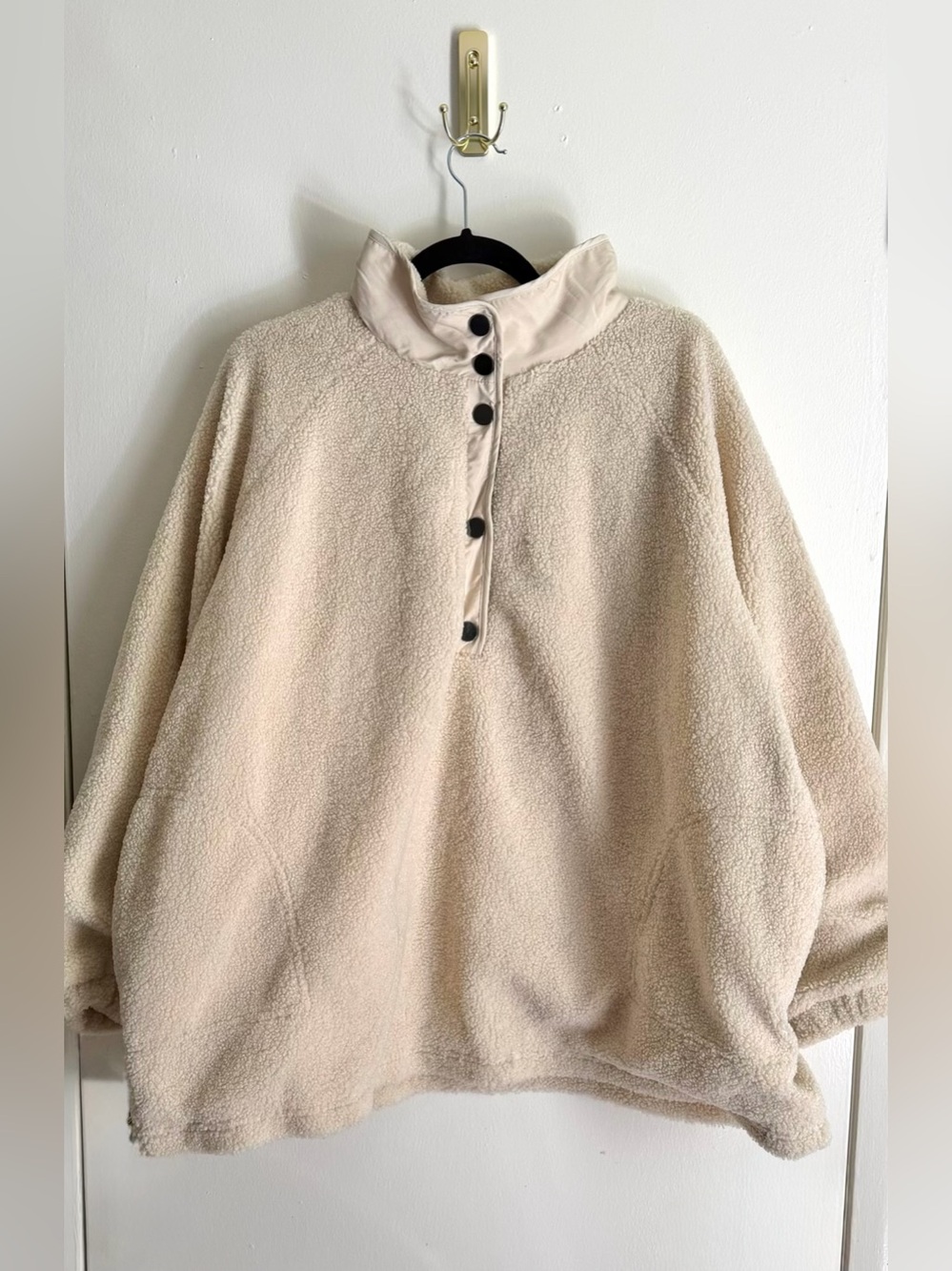 Cozy ✨Cream ✨Sherpa Pullover Sweater 4X